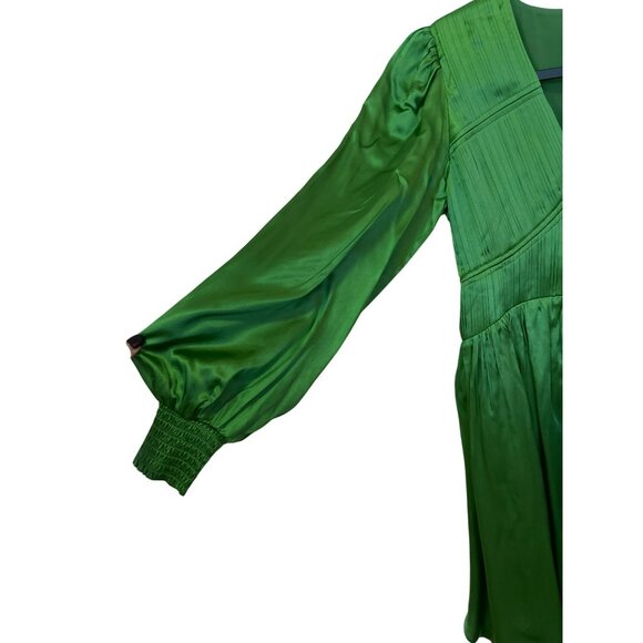 All Saints $395 Cactus Esta Silk Blend Asymmetrical Hem Mini Dress Sz 0 NWT - Picture 8 of 10